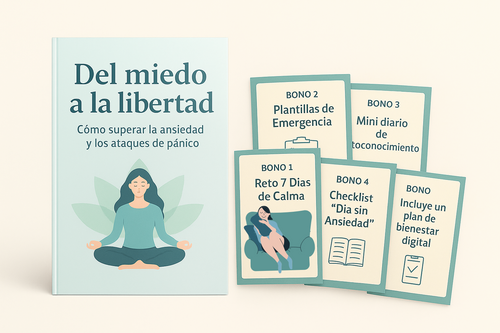 KIT ANTIANSIEDAD: Transforma tu Ansiedad en Libertad con el E-book + 5 Bonos Exclusivos